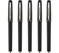 Black Ink Rollerball Pens Fine 0.7mm Ballpoint Tip (Pack of 5)