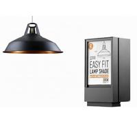 Black Inner Gold Metal Ceiling Lamp 32cm Easy Fit Light Pendant Modern Ceiling Lighting Shade for Bedroom, Hallway, Office Restaurant Industrial Kitchen Hanging Pendant