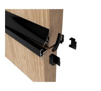 (Black inside and outside) Stable Door Weather Seal Rain and Draught Proofing Kit, also for Half and Dutch Doors