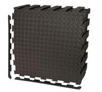 Black Interlocking Non Slip Floor Matting suitable for Gym Garage Workshop Office Home Playroom Outdoor/Indoor Soft Foam Flooring Mats Tiles 60x60cm (32 Mats)