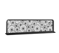 Black Iron Art Dining Table Partits - Detive Divider Sn for Restaurants Offices and Bars - Hollow Out Design Low Fence 55.1x11.8 in