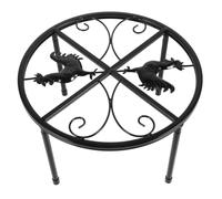 Black Iron Chicken Water Feeder Holder Stand for Coop Use