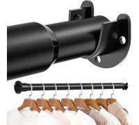 Black Iron Curtain Rod For Sliding Glass Doors And For Windows Compatible With Thick Blackout Sheer Curtains Modern Sturdy Drapery Pole For Living Room Kitchen Dining Area Installation Decor(57inch)