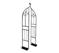 Black Iron Decorative Garden Archway for Climbing Plants, Rose Trellis, Outdoor Plant Support, Elegant Garden Decor, Durable and Sturdy Design