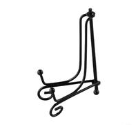 Black Iron Display Easel Stand for Photos Craft Books and Tea Cakes, Adjustable Plate Support Rack with Sturdy Storage Tray Decorative Home Garden(4inch)
