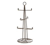 Black Iron Kitchen Roll Holder Utensil Rack 6 Cup Mug Tree Stand & Fruit Basket