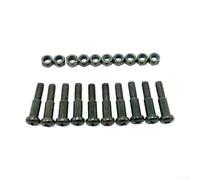 Black Iron M5 Brake Handle Screw 25mm Length for durable Black | Nylon self-locking nuts, vibration resistant, tight fit, safe braking, bumpy roads(10pcs)