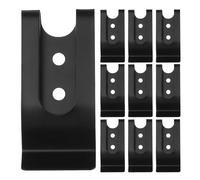 Black Iron Metal Belt Clip 10pcs Single Hole Design for Pouches | Easy Install, Strong Grip, Office Table Use, Fits Purses and Pouches, Compact Pocket Hardware