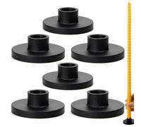 Black Iron Mini Taper Candle Holders for 1/2" Candles - Small and Thin Taper Candle Holders for Chimes, Spells, Church Candles - Set of 6