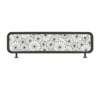 Black Iron Privacy Divider Panel - 13.78"x55.12" (35x140CM) for Dining Areas, Office, Restaurant, Bar - Stylish Table Separator for Enhanced Ambiance and Space Management