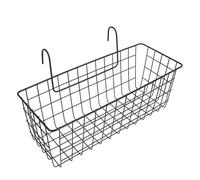 Black Iron Rabbit Hay Feeder Basket for Cage Storage | Hollow Cast Basket, Easy Installation, Sturdy Build, Washable Finish, Simple to Clean and Maintain