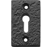 Black Iron Rectangular Keyhole Escutcheon