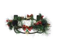 Black Iron Ring Taper Candle Holder with Four Hole Design