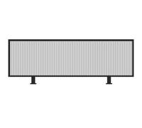 Black Iron Room Divider Panel - 40x50cm Privacy Partition for Offices Restaurants & Hotels Stylish Low Fence for Public Spaces & Workspaces