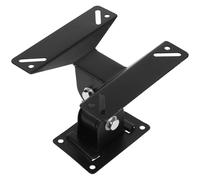 Black Iron Wall Mount Bracket for 14 to 26 Inch Tvs and Monitors | Corner Compatible Design, Simple Practical Frame, Office Workspace Setups, Wall Fixing Anchor Bolt