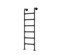 Black Iron Wall Mounted Loft LadderSpaceSaving Bunk Bed Climbing Step for Dorm Library Warehouse RV Boat120cm/47.2in Escape Ladder