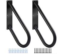 Black Iron WallMounted ils for Outdoor Stairs (13 Steps) SlipResistant Grip Easy Installation 2Pack Durable Safety Solution for Home & Garden