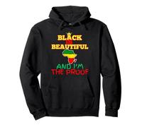 Black Is Beautiful I’m The Proof -African Pride Map Graphic Pullover Hoodie