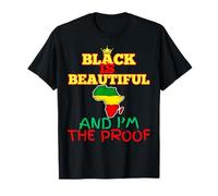 Black Is Beautiful I’m The Proof -African Pride Map Graphic T-Shirt
