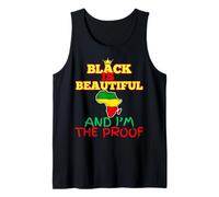 Black Is Beautiful I’m The Proof -African Pride Map Graphic Tank Top