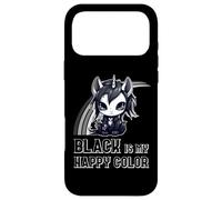 Black Is My Happy Color Goth Girl Emo Gothic Unicorn Case for iPhone 17 Pro Max
