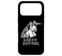 Black Is My Happy Color Gothic Unicorn Goth Girl Emo Case for iPhone 17 Pro Max