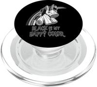 Black Is My Happy Color Gothic Unicorn Goth Girl Emo PopSockets PopGrip for MagSafe