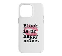 Black Is My Happy Color With Pink Lip Kisses, Cute Case for iPhone 14 Pro Max