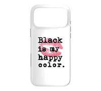 Black Is My Happy Color With Pink Lip Kisses, Cute Case for iPhone 17 Pro Max