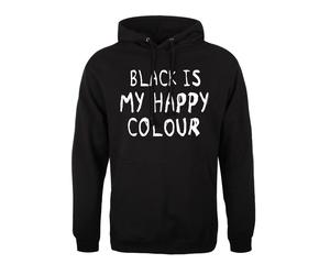 Black Is My Happy Colour Mens Black Hoodie