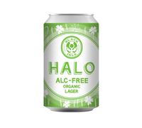 Black Isle Halo Lager - Alcohol Free Lager, Case of Six Cans