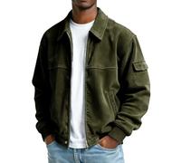 Black Jacket Mens Versatile Jacket Winter Fleece Lined Windproof Go Anywhere Multi-Use Coat for Multiple Occasions, Styles, and Weather Conditions Shacket Mens Blackish Green L