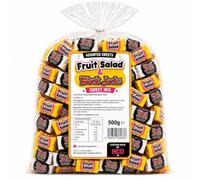 Black Jacks & Fruit Salad Retro Sweets, Assorted Chewy Candy, Pick and Mix, 500g Bulk Bag, for Parties, Gifts & Sharing