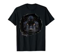 Black Jaguar Breaking Through Torn Hole Wildlife Graphic T-Shirt