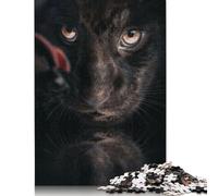 Black Jaguar Cub Puzzle for Teenagers 500 Pieces Puzzle Brain Teaser Puzzles For Adults 500pcs (52x38cm)
