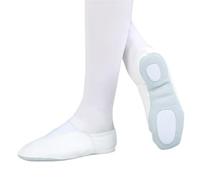 Black Jazz Dance Soft-Soled Women Men Professional Gym Shoes(White,37)