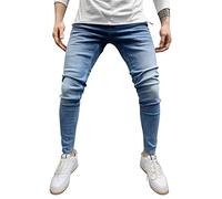 Black Jeans Mens - Skinny-Fit Stretch Jean Comfy Denim Jeans Classic Business Jeans Stylish Wrinkle-Resistant Denim Pants Slim Fit Jean Distressed Comfort Waist Pants Biker Jeans Casual Workwear XXXL