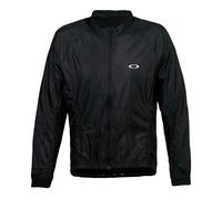 Black Jersey Cycling Lightweight Zip Up Jacket Oakley Black L