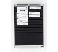 Black Job Card Rack for A4 Portrait Service Documents - 20 Pockets