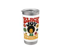 Black Joy is Resistance Retro Black History Month Juneteenth Stainless Steel Insulated Tumbler