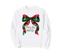 Black Joy Soft Life Ribbon Bow African American Juneteenth Sweatshirt