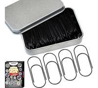 Black Jumbo Big Paper Clips, 60PCS Oversized Large Paperclips 50mm/2 inch Funny Cute Paperclips Bookmarks Planner Clips for Fun Office Supplies School Gifts Wedding Decoration Accessories