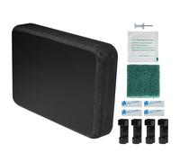 Black - Jumbo Size 6.5" x 4.75" x 0.87" Stern Pad, Screwless Transducer Mounting Plate kit, Marine-Grade Transducer Mounting Board Hardware Kit(for Large 3D Scan Transducers)