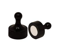 Black Jumbo Skittle Magnets For Fridge, Office, Whiteboard, Noticeboard, Filing Cabinet - 29mm Dia X 38mm Tall