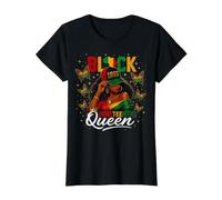 Black Juneteenth Queen 1865 Baseball Cap Pride History Women Value Graphic T-Shirt, Women, Black, M