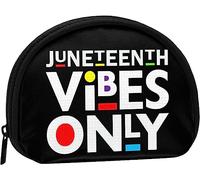 Black Juneteenth Vibes Melanin Coin Purse Wallet Women and Girls Cute Fashion Bag Change Pouch Key Holder Women Purse Gift