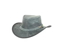 Black Jungle Bulat leather hat, western hat, Australian hat, cowboy hat (black, XL)