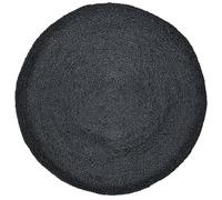 Black Jute Rug Boho Natural Fiber 100cm Home Decor Carpet