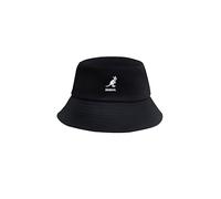 (Black) Kangol Washed Classic Bucket Hat Cotton Round Top Wide Brim Unisex Headwear