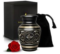 Black Keepsake Urns - Small Cremation Urn with Black Box & Bag - Mini Urn for Ashes - Honour Your Loved One with Memorial Urn Black - Small Urn for Human Ashes - Black Urns For Women & Men Ashes